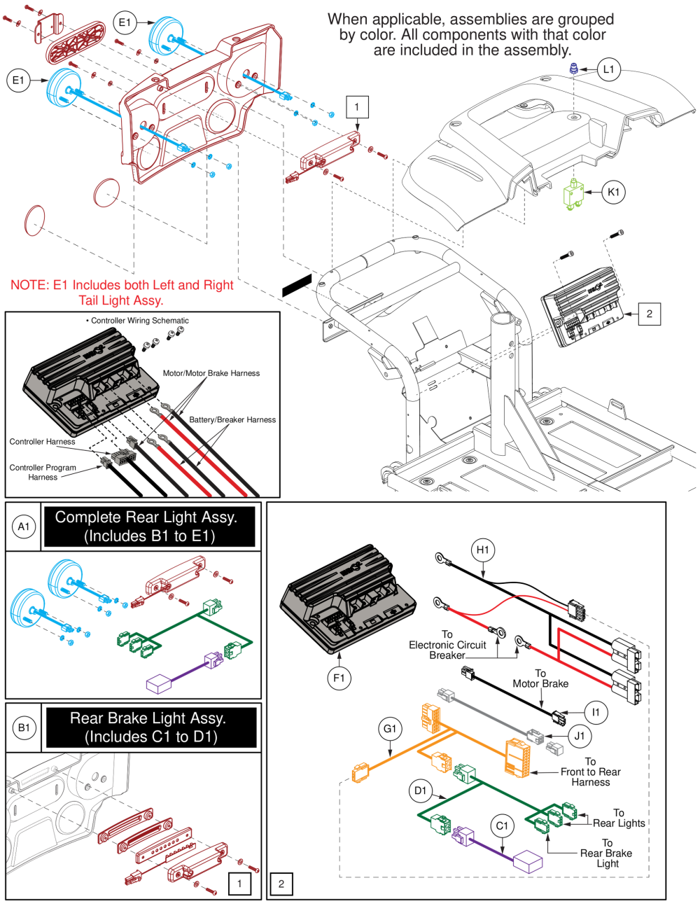 Controller Electronics Assy, Pursuit 2 parts diagram