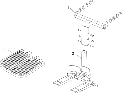 Center Legrest Fixed Xt parts diagram