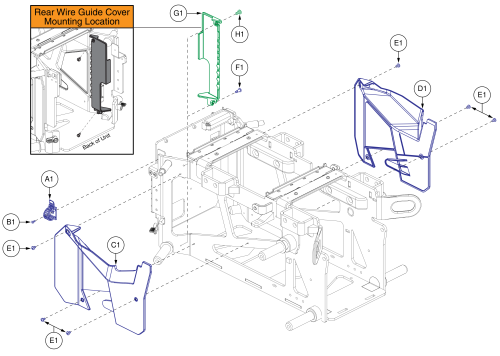 Wire Guides, Q6 Edge 3 Stretto parts diagram