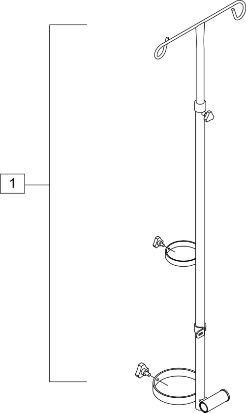 Combination O2 Iv Holder parts diagram