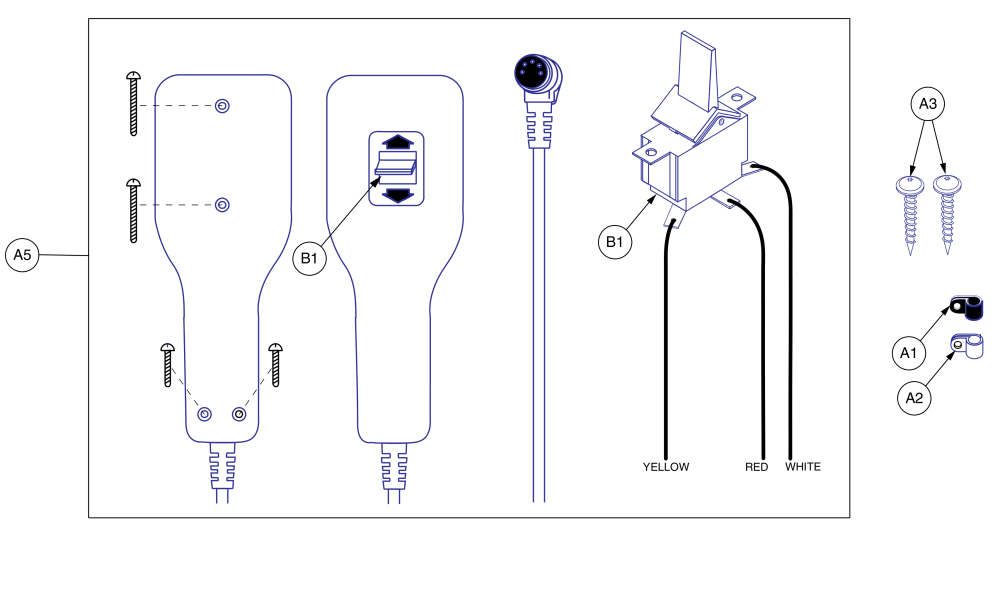 Standard, Mm Hand Control parts diagram