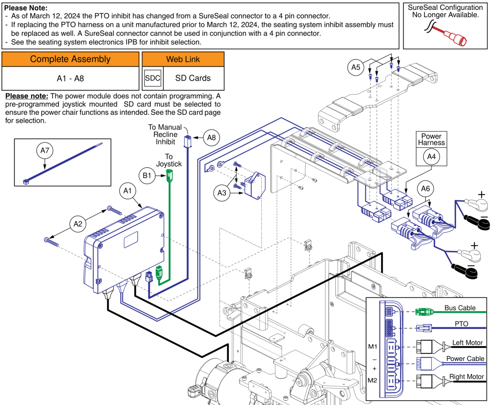 Ql3 Base Electronics, Manual Recline, Hammer Motors, Q6 Edge Z parts diagram