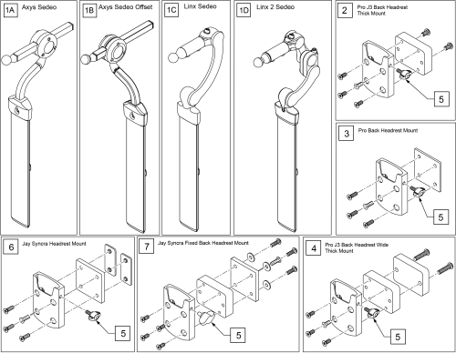 Headrests For Pro parts diagram