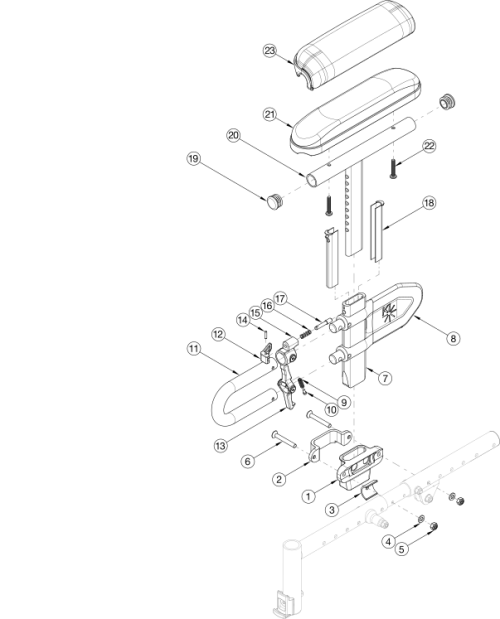 Arc Height Adjustable Low T-arm parts diagram