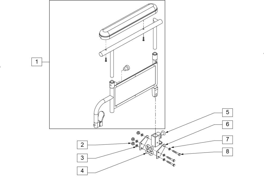 Height-adjustable Armrest Full Padded (4000) parts diagram