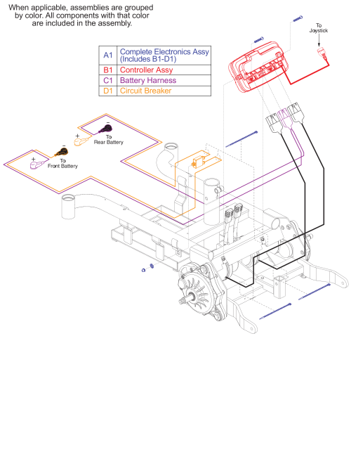 Gc3 Electronics Assy parts diagram