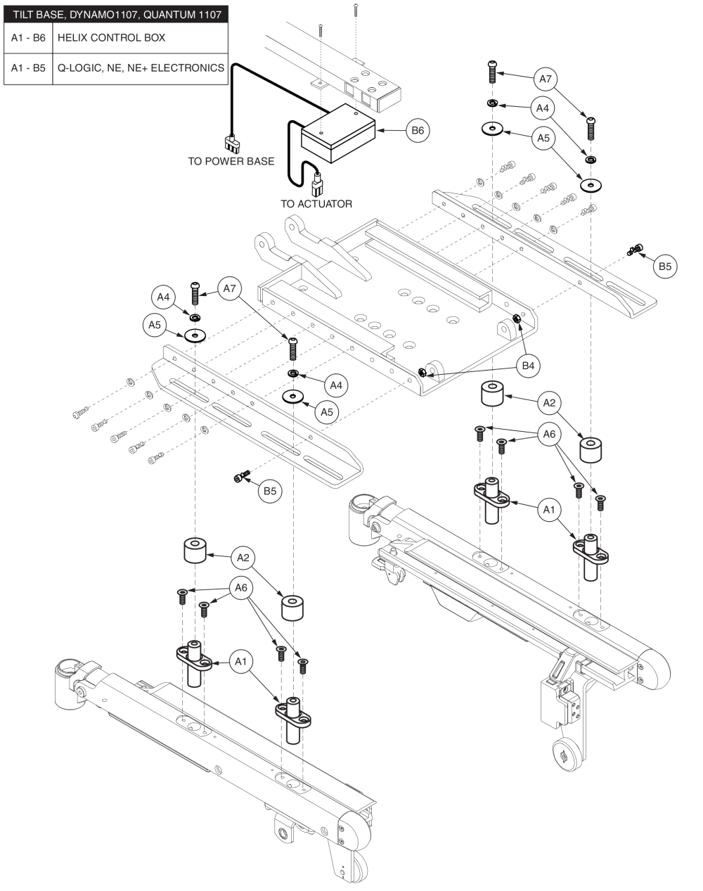 Seat Towers For Dynamo1107/rq, Pediatric Tilt parts diagram