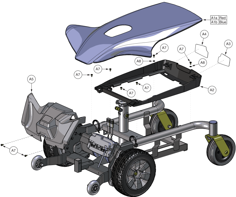 Painted Shroud Assy, Elite Es / Sport Portable parts diagram