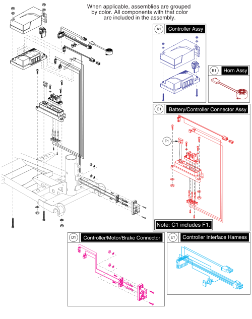 Controller Assy, For S39/s49 Models parts diagram