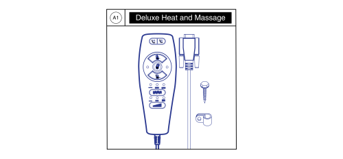 Heat/massage Hand Control parts diagram