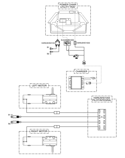 Vsi/pilot, Electrical System Diagram, Jazzy 1170 Series parts diagram