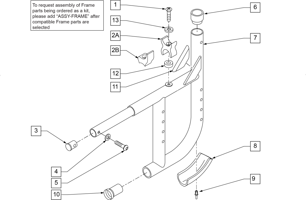 Hemi Rounded Rear Side Frame parts diagram