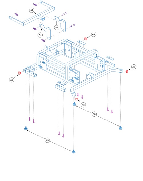 Expansion Frame, Dual Motor Lift Chair, Lc100, (fbs) parts diagram