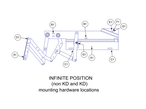 Infinite Position, Kd And Non-kd Scissor Mounting Hardware parts diagram