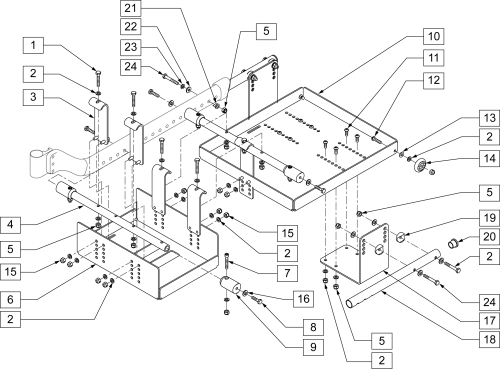 Vent & Battery Tray (s/n Prefix Cgt) parts diagram