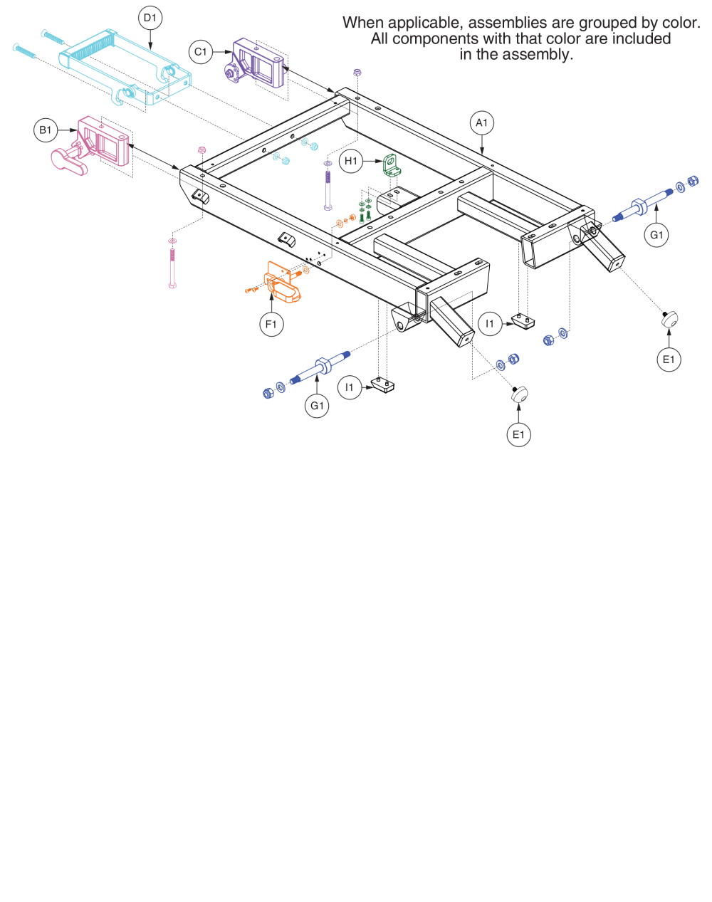 Rear Frame parts diagram