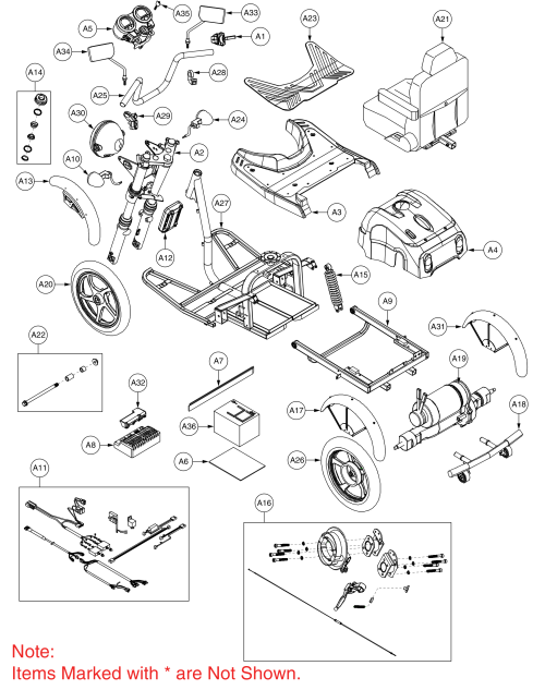 Complete Assembly, Sport Rider parts diagram