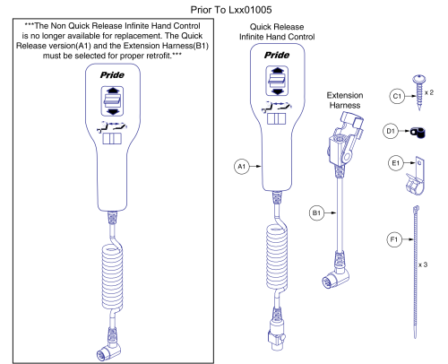 Standard - Prior To Lxx01005 parts diagram