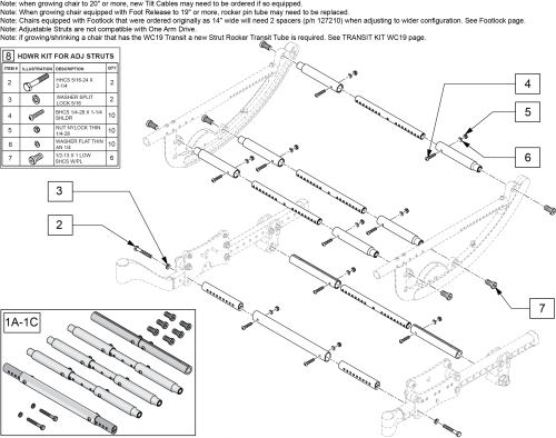 Adjustable Strut Kit After S/n  Irs-045100 & Irse-057300 parts diagram