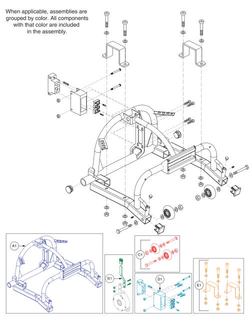 Rear Frame, Model Numbers Ending In 3000's parts diagram