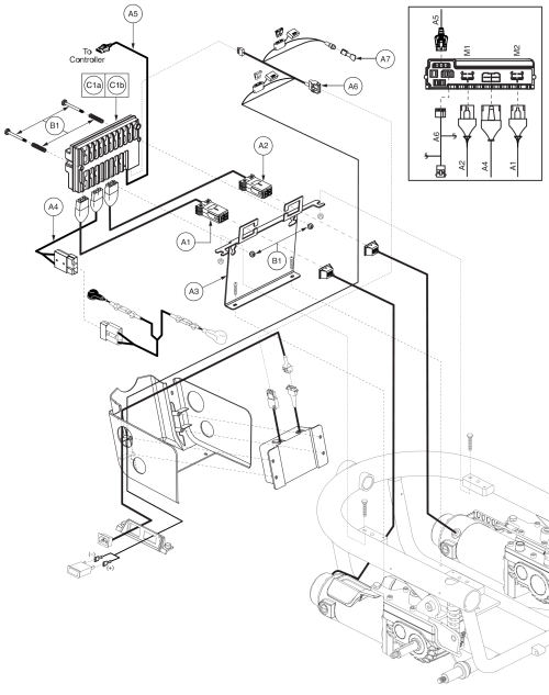 Vr2 Electronics, Tilt Thru Toggle/future Actuatorexpansion, Onboard Charger, Q610 parts diagram