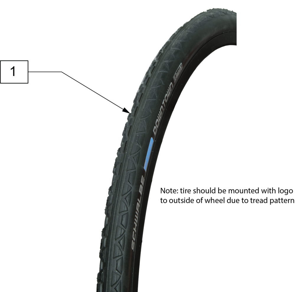 Schwalbe Downtown Tire parts diagram