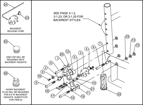 Backrest Assembly parts diagram