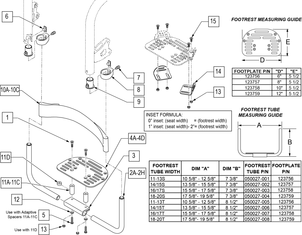 Platform Footrest-qri parts diagram