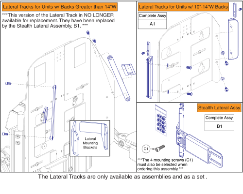 Stealth Thoracic Laterals, Tru Balance® 3 Original Back parts diagram