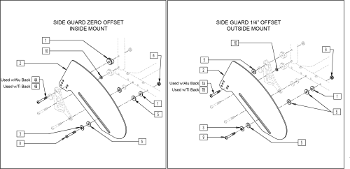 Aluminum Side Guard For Folding Back parts diagram
