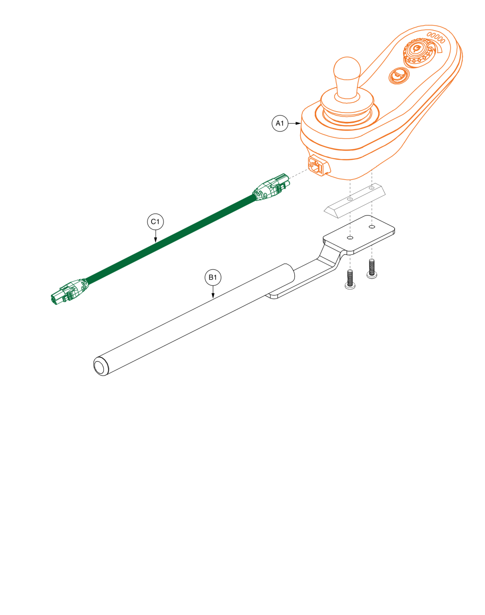 Linx Joystick Assy parts diagram