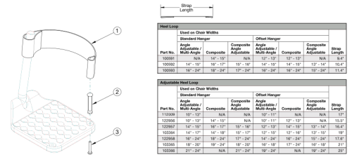 Focus / Flip / Arc Heel Loops parts diagram