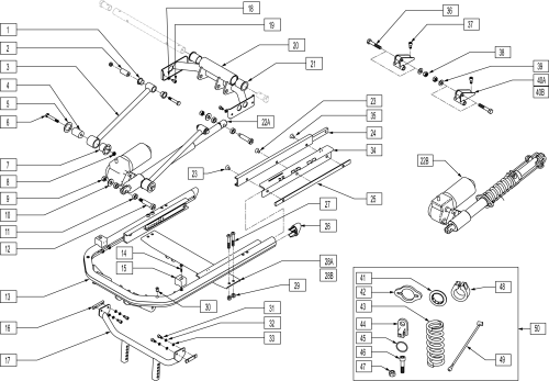 Integrated Tilt Mounting Assm Rnet & Vr2 parts diagram