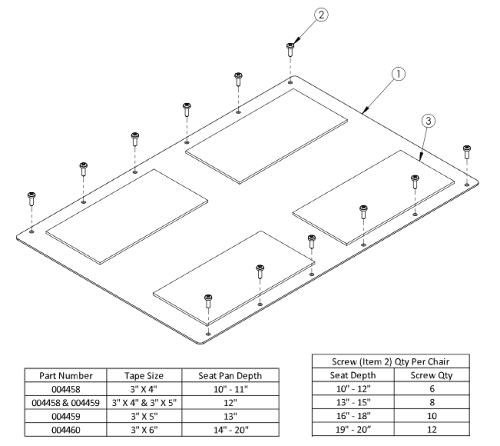 Rogue Xp Aluminum Seat Pan parts diagram