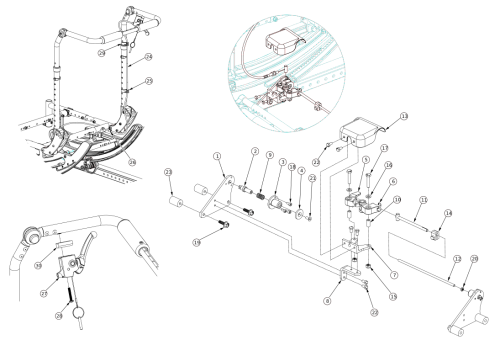 (discontinued 4) Focus Cr Hand Tilt Mechanism Adjustable Height With Adjustable Handle Back parts diagram