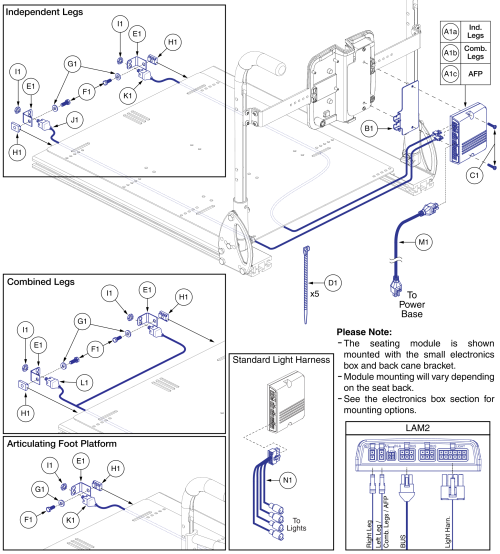 Ql2 & Ne+ Lam2 (power Legs) Modules, Harnesses, And Hardware - Synergy parts diagram