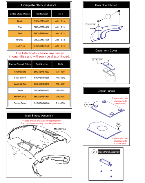 Shroud Assy's - Off-board Charger, Q610 parts diagram