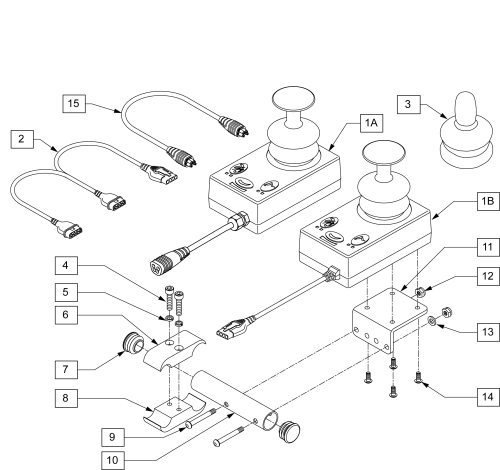 Attendant Control Assembly - Pulse parts diagram