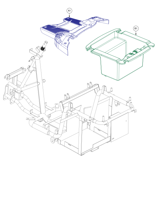 Main Deck Shroud/tub Storage, Baja® Raptor 2, 4wheel parts diagram