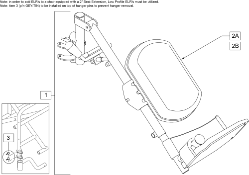 Easy Care Elevating Leg Rest parts diagram