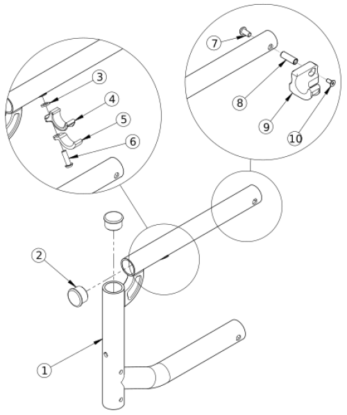 Catalyst Super Low Swing Away Front Frame parts diagram