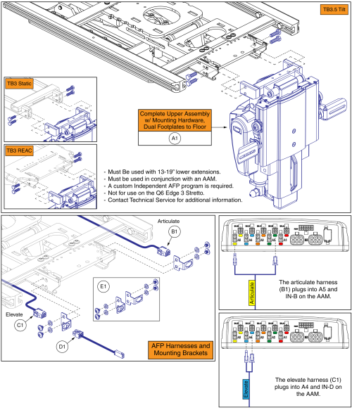 Tb3 Independent / Simultaneous  Afp Complete Upper Assy And Actuator Harnesses parts diagram