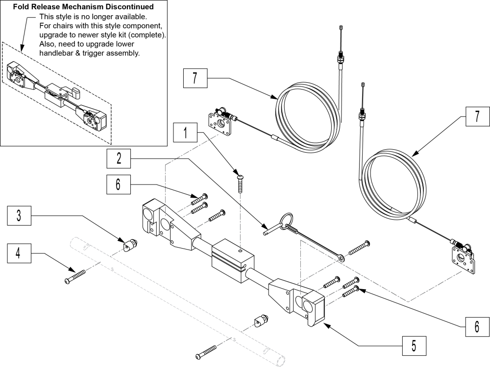 Fold Release Mechanism parts diagram
