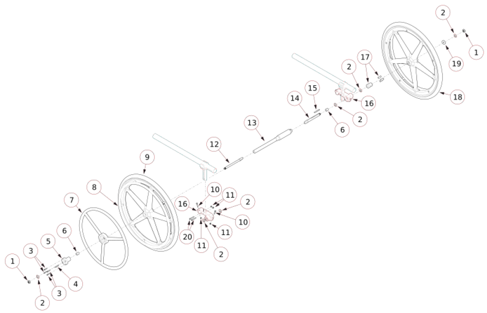 (discontinued) Rogue / Rogue Xp One Arm Drive Blade Style parts diagram