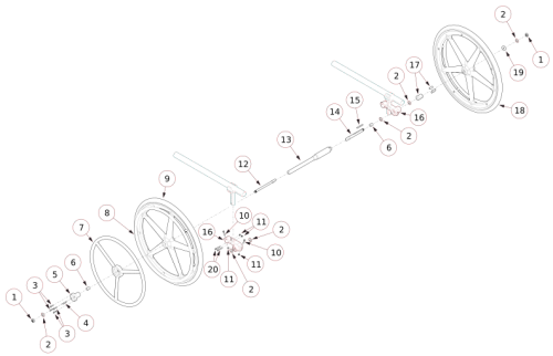 (discontinued) Rogue / Rogue Xp One Arm Drive Blade Style parts diagram