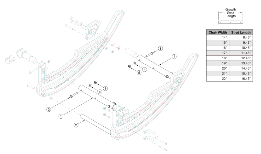 Cr45 Rotary Frame - Growth parts diagram