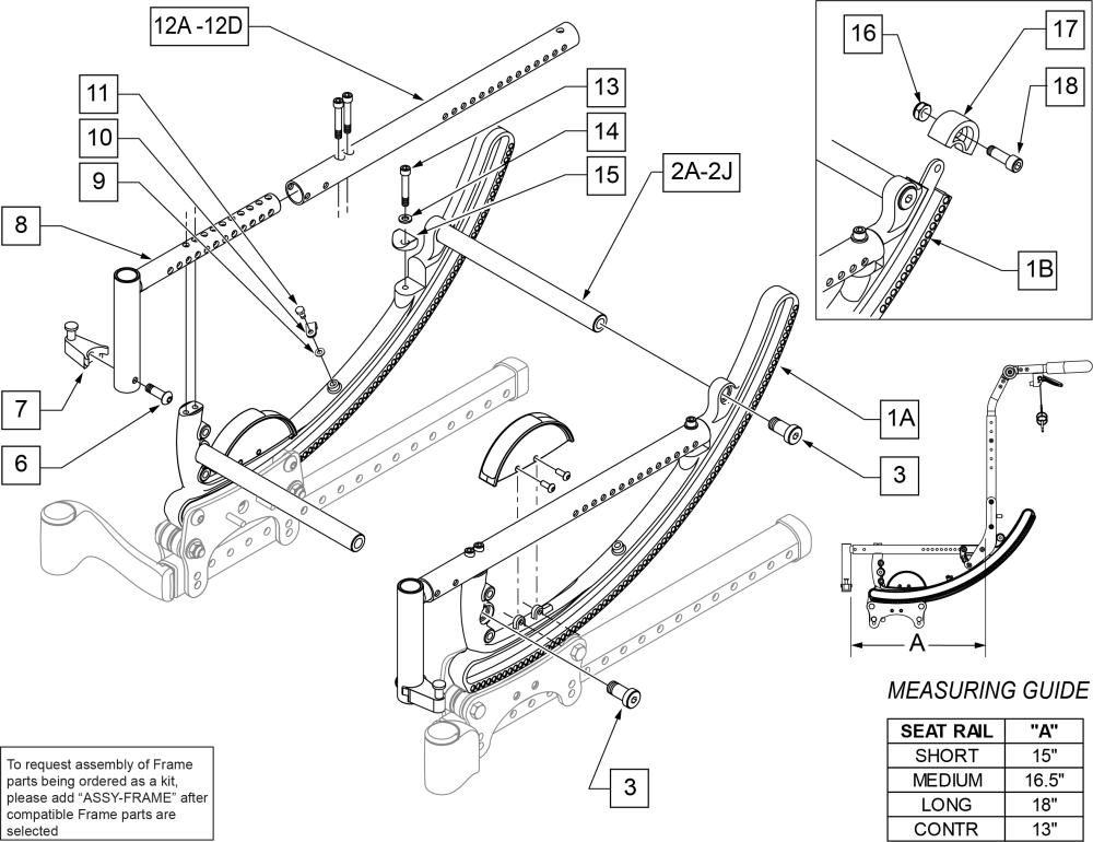 Rocker & Seat Rails Prior To S/n Zrs-041800 & Zrse-051100 parts diagram