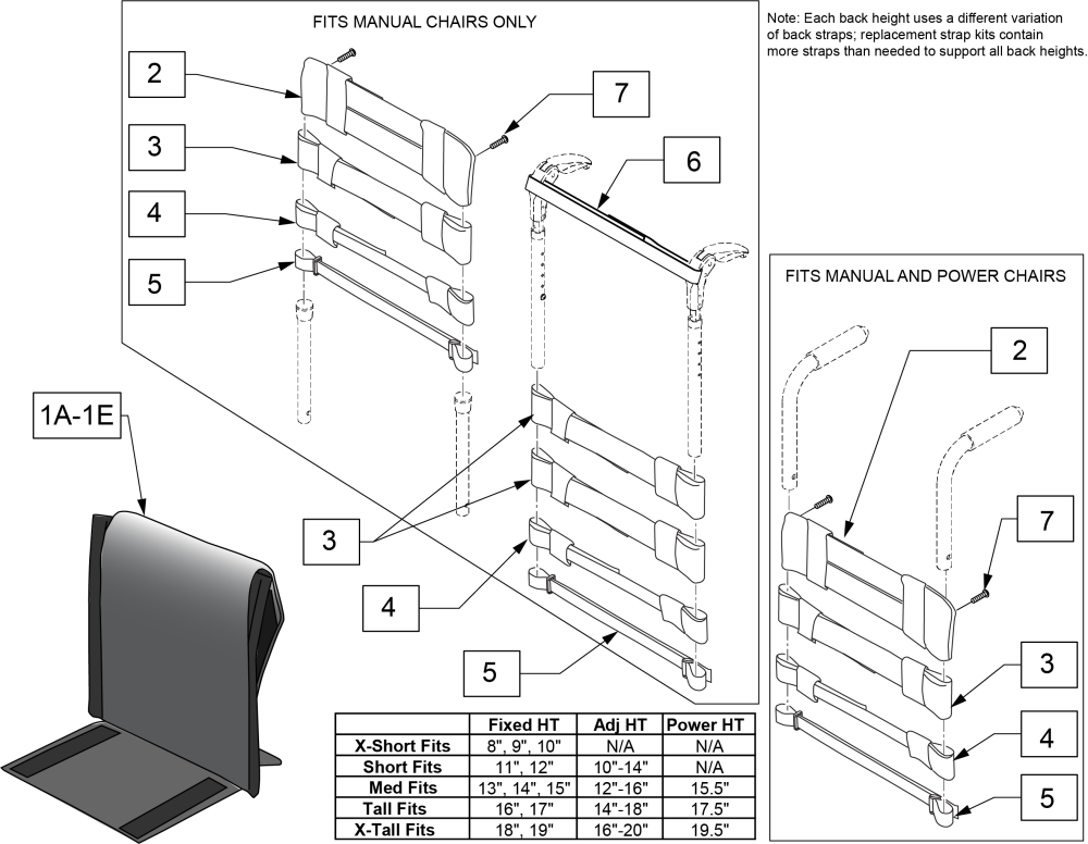 Tension Adjustable Ballistic Nylon Upholstery parts diagram