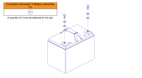 Interceptor 2 U1 Battery Assembly parts diagram