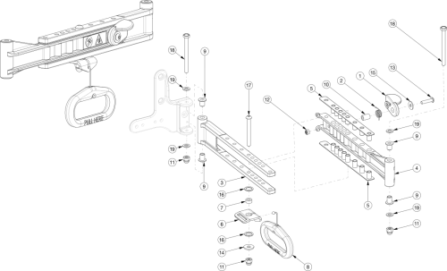 Liberty Folding Back Cross Brace - Growth parts diagram